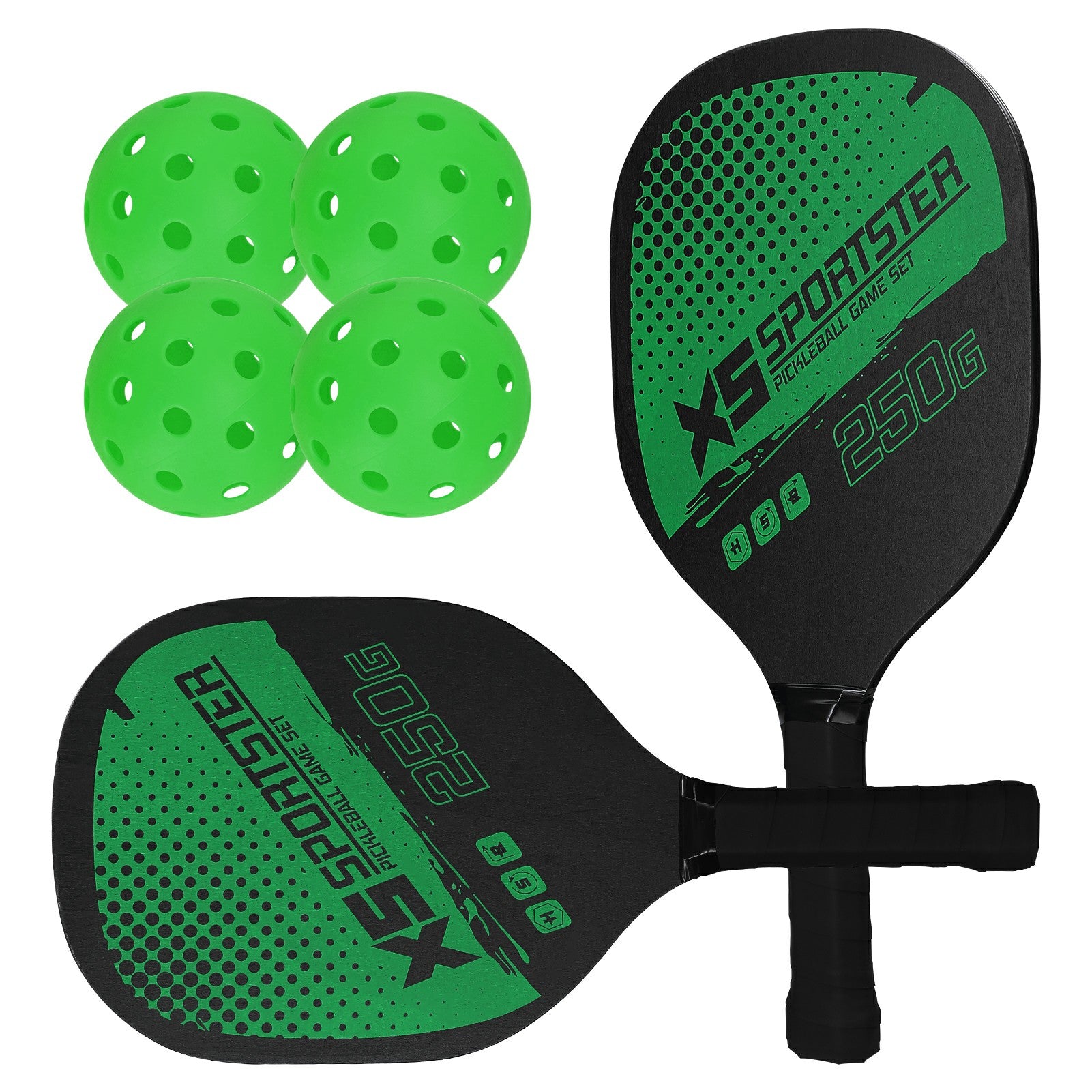 CG1415 Pickle Ball Racket Set Pickle Ball Paddle Kit with 2 Rackets + 4 Pickle Balls CG1415 Pickle Ball Racket Set Pickle Ball Paddle Kit with 2 Rackets + 4 Pickle Balls